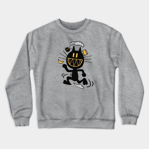 Smile cat Crewneck Sweatshirt by RizanDoonster